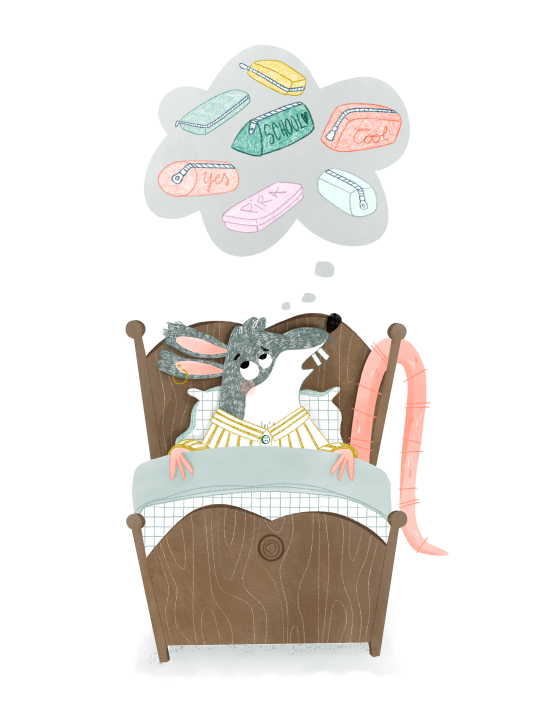 Pira de Rat ligt in bed en denkt aan zijn vele pennenzakken