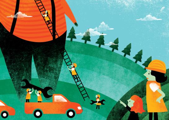 Technieker en klein meisje 1