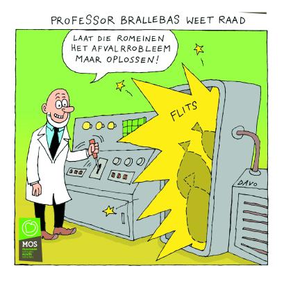 cartoon afvalprobleem oplossen