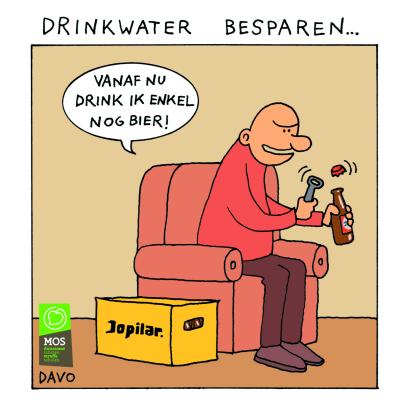 cartoon drinkwater besparen