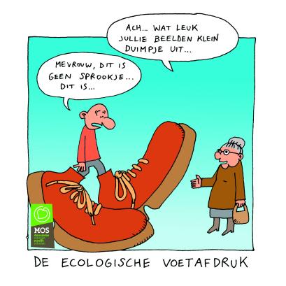 cartoon ecologische voetafdruk 2