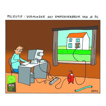 cartoon energieverbruik verminderen