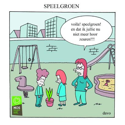 cartoon groene speelplaats 1