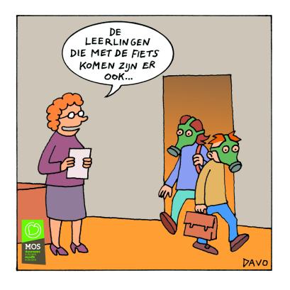 cartoon luchtvervuiling
