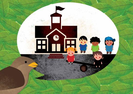 Boom zkt school prent 10 mus stelt speelplaats voor