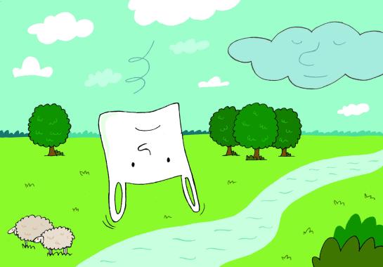 Zack tuimelt in de rivier